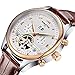 Derieter Automatic Mechanical Skeleton Imitate Tourbillon Watch Men Rose Gold Mechanical Wrist Watches