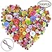 OUTUXED 800pcs Assorted Buttons Resin Buttons Craft for Manual Button Painting and DIY Handmade Ornament