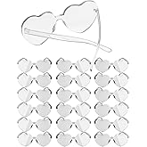 MIUSKATL 18 Pairs Heart Sunglasses Rimless Heart Shaped Glasses Bulk Pack for Women Colored Party Birthday