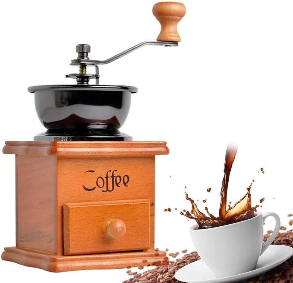 Wooden Coffee Beans - Artificial Hand Grinders Coffee Grinders Household Ceramic Grinders