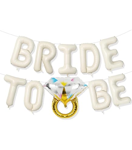 Globos De Novia De 40 Pulgadas Con Letras Blancas, Kit De Decoración De Despedida De Soltera, Suministros Y Recuerdos Para Fiesta De Despedida De | Compra Online En Yaxa