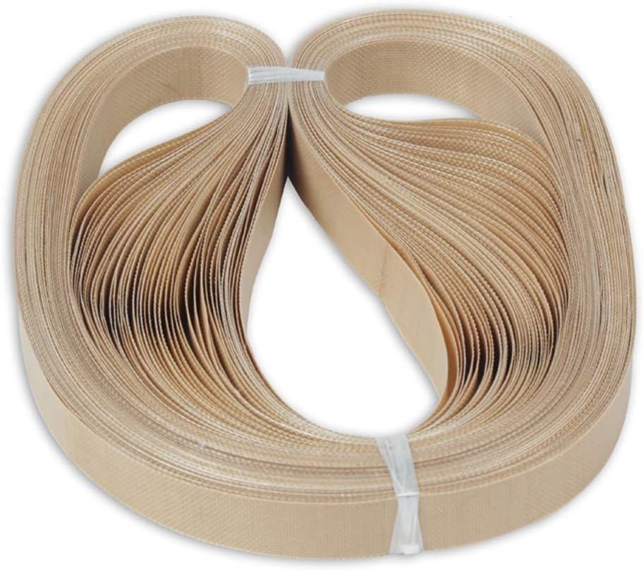 YJINGRUI 50pcs Polytef Teflon Belt for Sealing Machine Continous Band Sealer Teflon Sealing Tape (777mmx15mmx0.2)