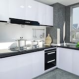 Assnit Self Adhesive Wallpaper White Glossy Glitter 30cm x 3m Peel & Stick view 6