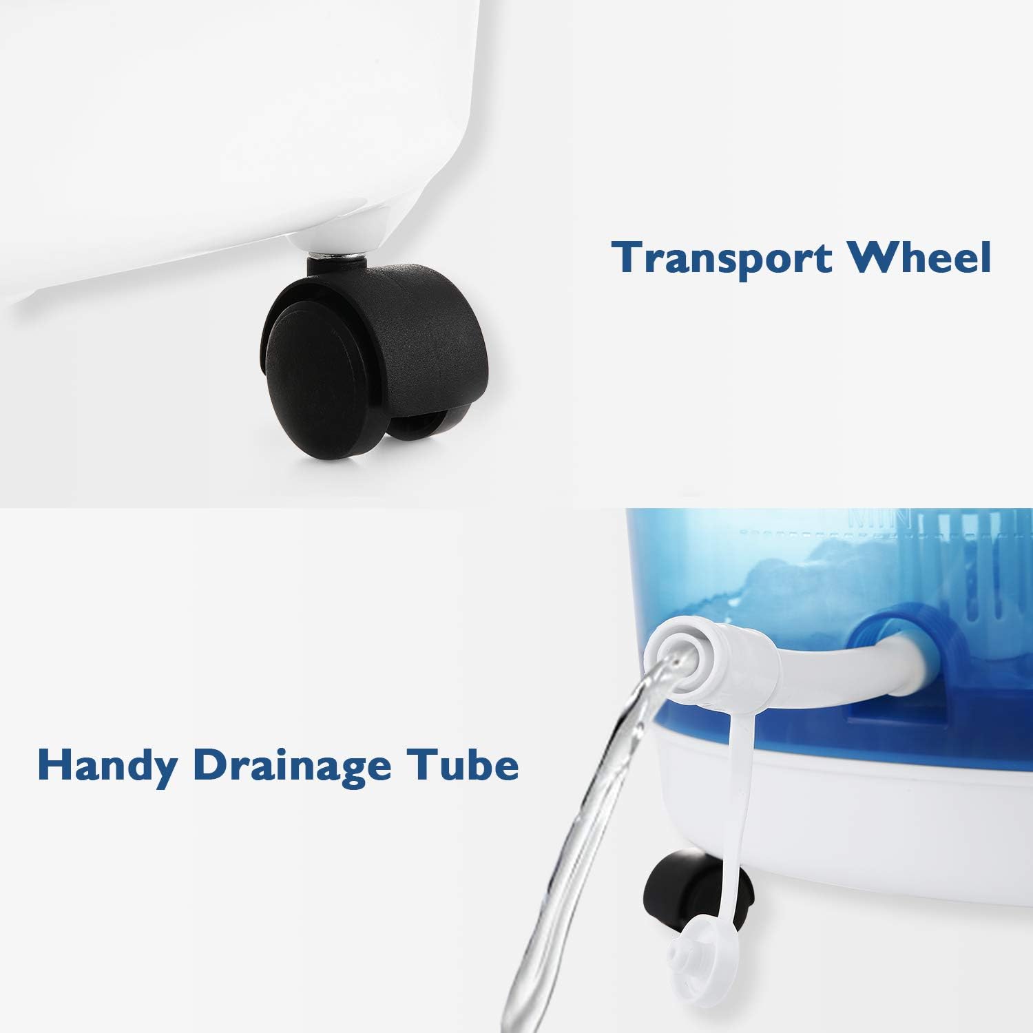 Foot Spa Bath Massager 6 in 1-Heat, Bubbles, Vibration, 4 Motorized Massage Rollers, Frequency Conversion, Time & Temprature Settings, Soothing Tired Feet Relaxation Ergonomics Design for Home Use: Health & Personal Care