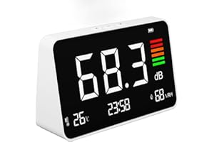 LAISANIM Digital Decibel Meter Accurate 3 in 1 Desktop Sound Level Meter for Home School Library, LCD Display Noise Level for