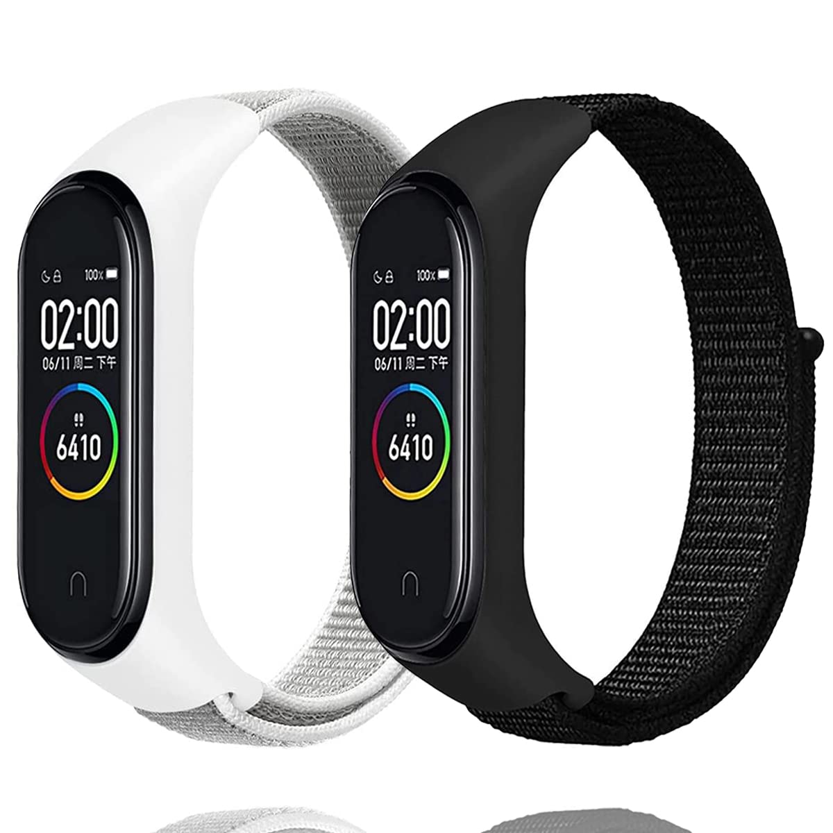 Keecuty Nylon Strap for Xiaomi Mi Band 6/5/4/3 Bracelet Adjustable Nylon Replacement Strap Compatible XiaomiMi Band 6/5/4/3 for Women Men