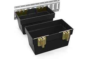 POROHOM 2 Pack Heavy Duty E-Track Basket for E-Track Systems, Trailer E Track Organizing Storage Pail,Organization Bin for Trucks, E-Track Storage Bin - E Track Accessories