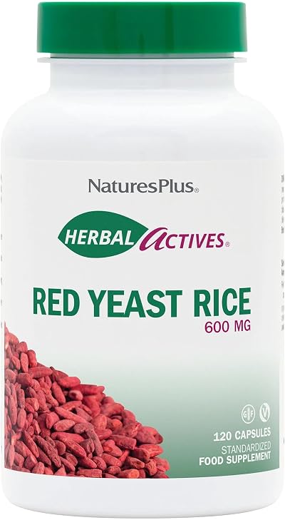 Nature's Plus Herbal Actives Red Yeast Rice 600mg 120 Capsules Vegan