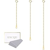 14K Gold Necklace Extender 925 Sterling Silver Necklace Bracelet Ankle Extenders Chain Extension for Jewelry Making（2 3 4 inch）