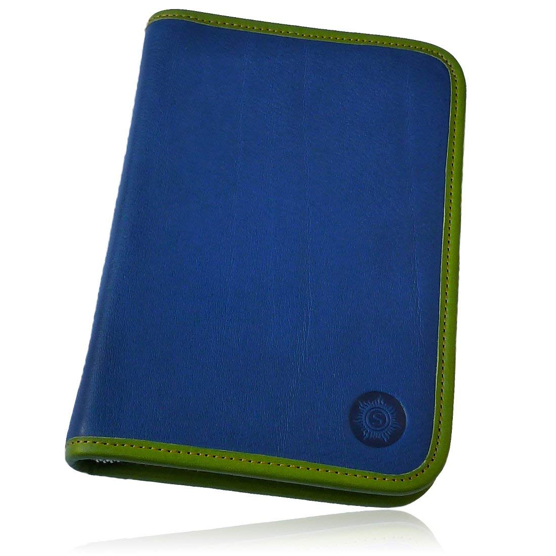 Sonnenleder "Nils" High Quality Leather Multipurpose Case, Color: Blue, Genuine Leather * Made in Germany