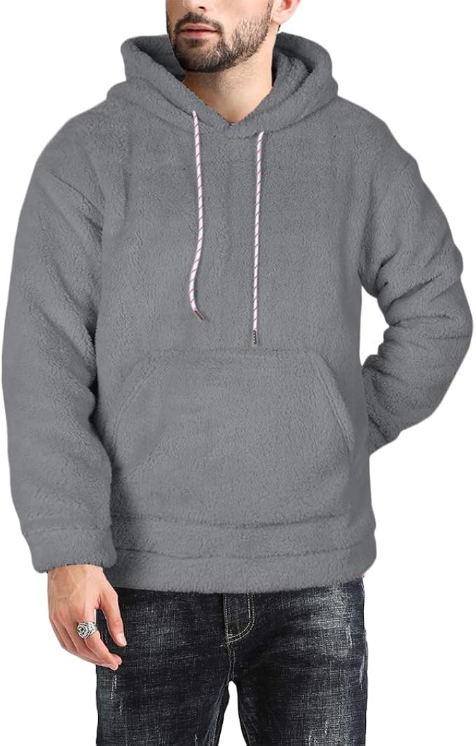 Fuzzy hoodie men Clearance