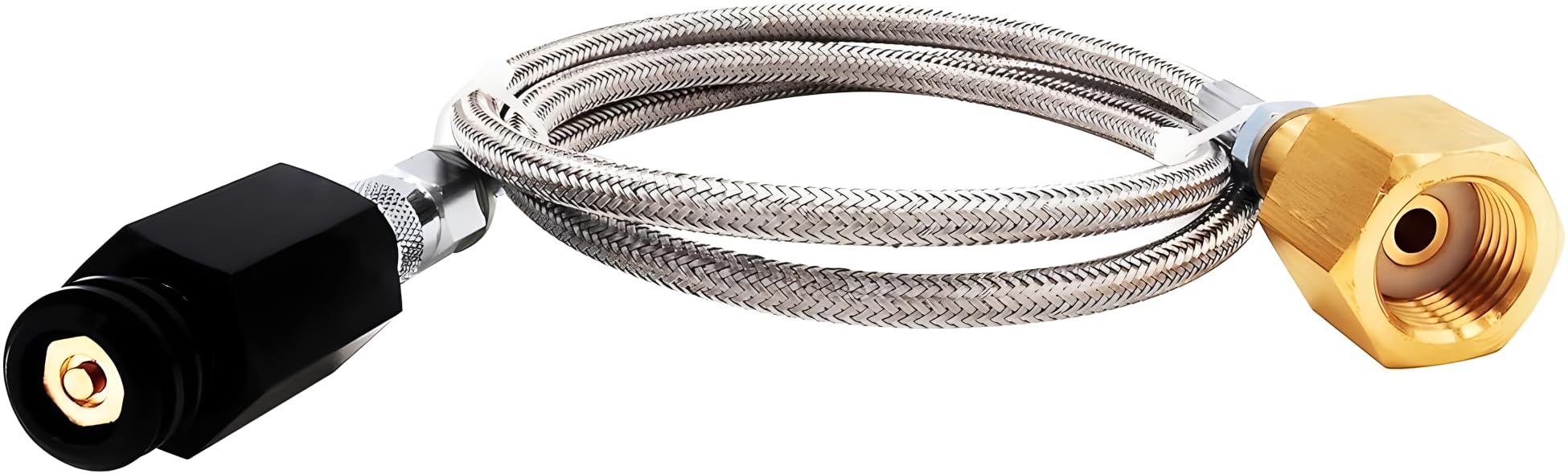 Soda Machine Co2 Adapter with High Pressure Stainless Steel External Hose, CGA320 Co2 Tank Direct Adapter to TR21-4 Soda Water Machine Compatible with Jet Aqua Fizz(36 inch)