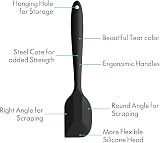 iNeibo Heat Resistant Silicone Spatulas 3-Piece Set Nonstick BPA Free FDA view 4