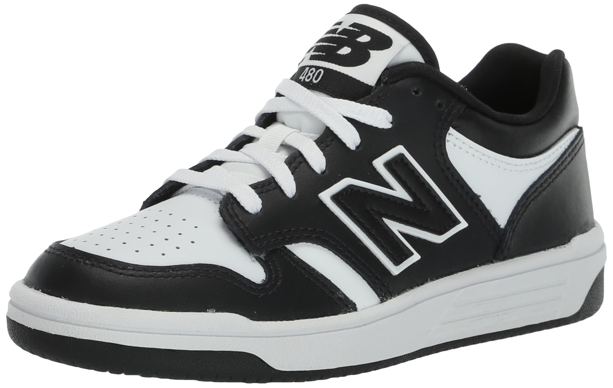 New Balance Baby 480 V1 Lace-Up Sneaker, Black/White, 3 Wide US Unisex Infant Image New Balance Baby 480 V1 Lace-Up Sneaker, Black/White, 3 Wide US Unisex Infant Image