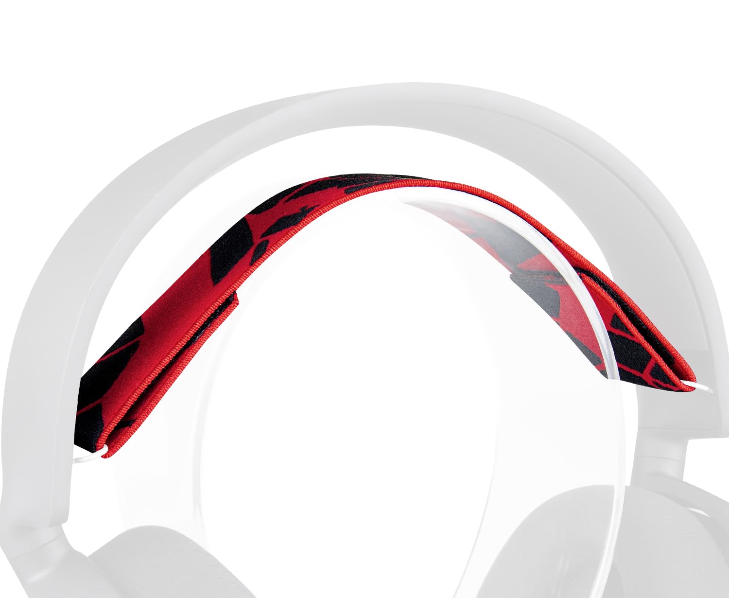 SOULWIT Flexible Fabric Replacement Headband for SteelSeries Arctis 3/Arctis 5 Gaming Headset, Headphones Replacement Band, Headstrap Head Cushion Pad Repair Part - Red Storm