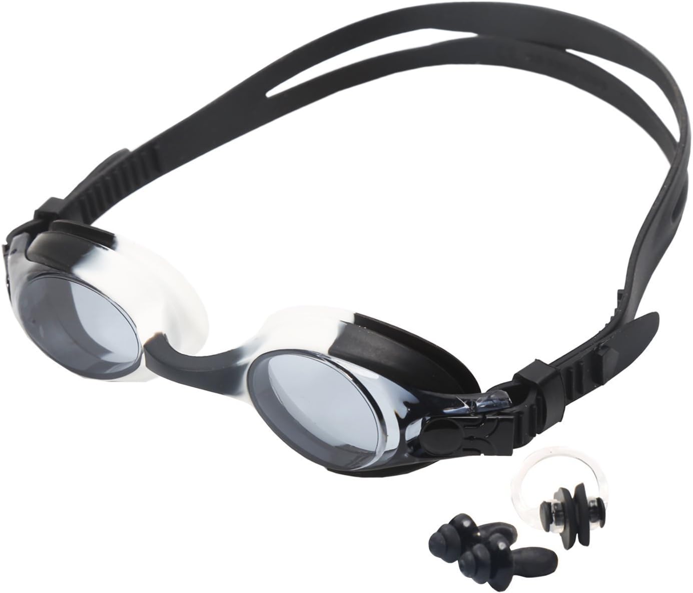 Kids Swim Goggles,Padida Swimming Goggles No Leaking Clear Vision, UV Protection,Anti-Fog , with Free Protection Case ,Nose Clip&Ear Plugs ,Special Designed for Kids Child (black)