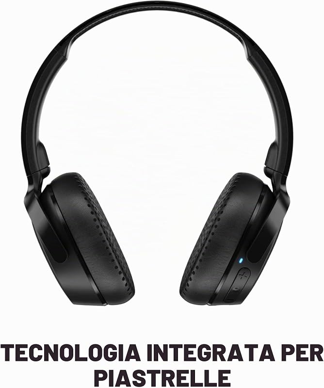 Riff 2 Cuffie Wireless On-Ear con Microfono, 34 Ore di Autonomia, Compatibili con iPhone, Android e Dispositivi Bluetooth - Nero