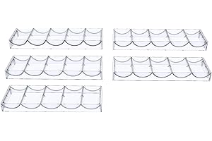 Gatherchuan Acrylic Poker Chip Tray Rack Without Lid for 100 Standard Casino Chips,Tray Rack Chip Storage Display Case for Texas Hold'em, Blackjack,Gambling, Poker Clubs,Clear