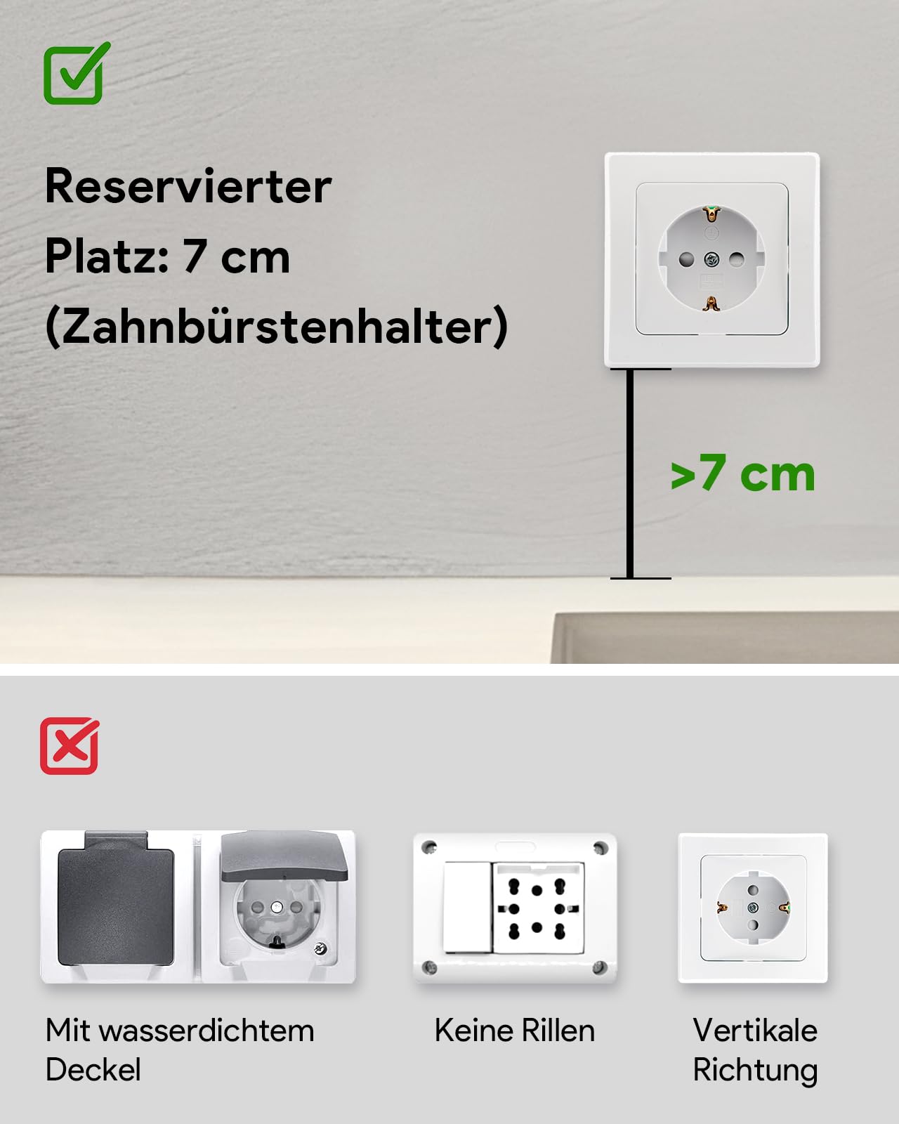 Elektrisches Zahnbürsten Ladestation Wandladegerät für Oral-B Pro/iO Serie/D mit 2 zahnbürstenhalter, Oral B Ladestation Ohne Kabel, Wasserdicht 4