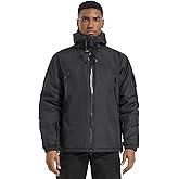 TWCHAS Men's Waterproof Softshell Jacket Insulated Windbreaker Tactical Jacket Coat with Hood