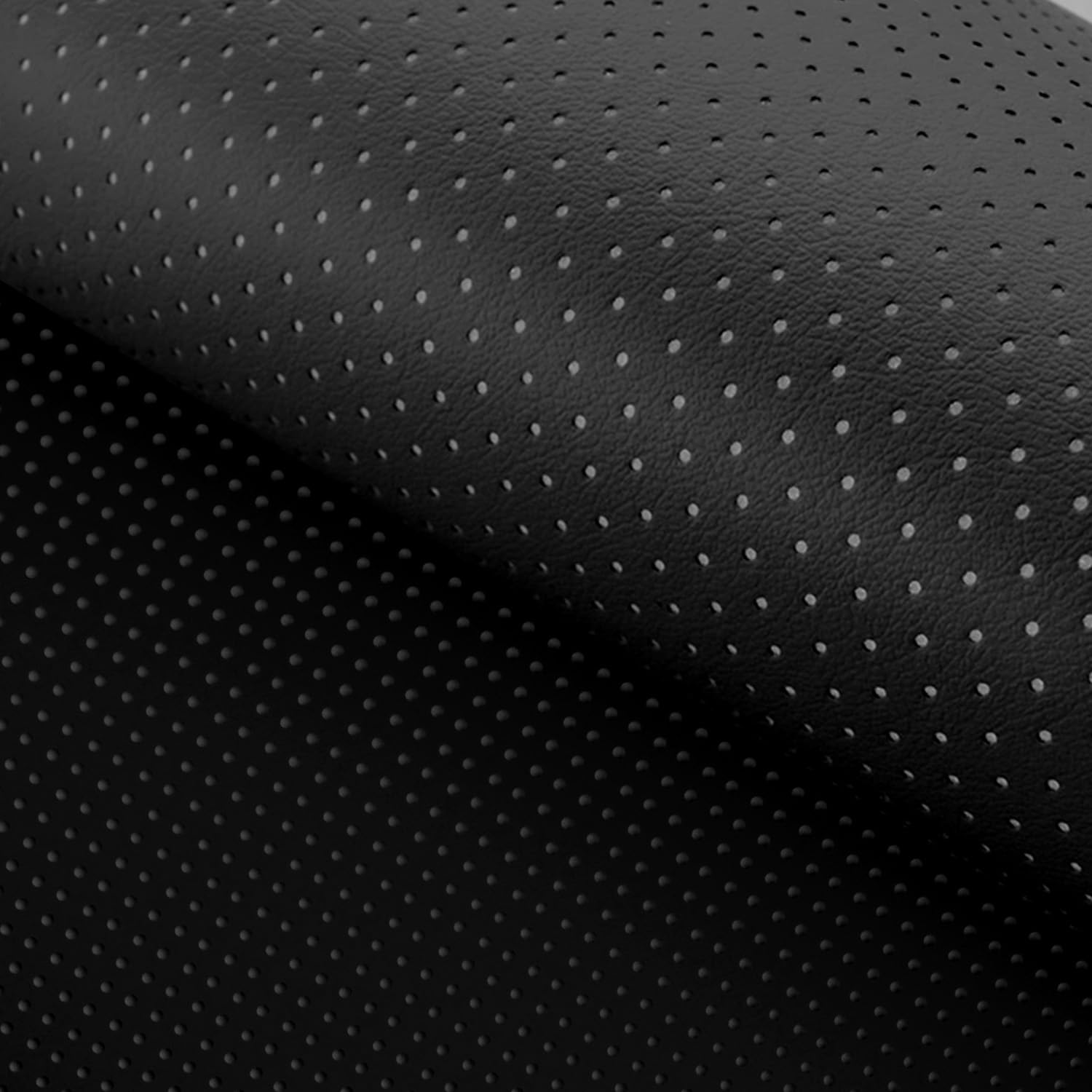 Photo 1 of Wilaly Leather Repair Patch, Breathable Perforated Strong Sticky Self Adhesive Repair Patch, DIY Leather Patches for Couches, Furniture, Sofa, Car, Chair (Black 17x60inch)