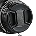 GTMax 55mm Black amera Plastic Snap On Lens Cap with Strap for Sony DSLR-A200, DSLR-A300, DSLR-A350 or SONY Alpha Kit lenses