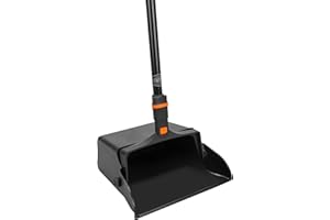 SWOPT 12” Upright Dustpan, Standard Combo – Ergonomic Design Eliminates Need to Bend While Cleaning – Interchangeable with All SWOPT Cleaning Products