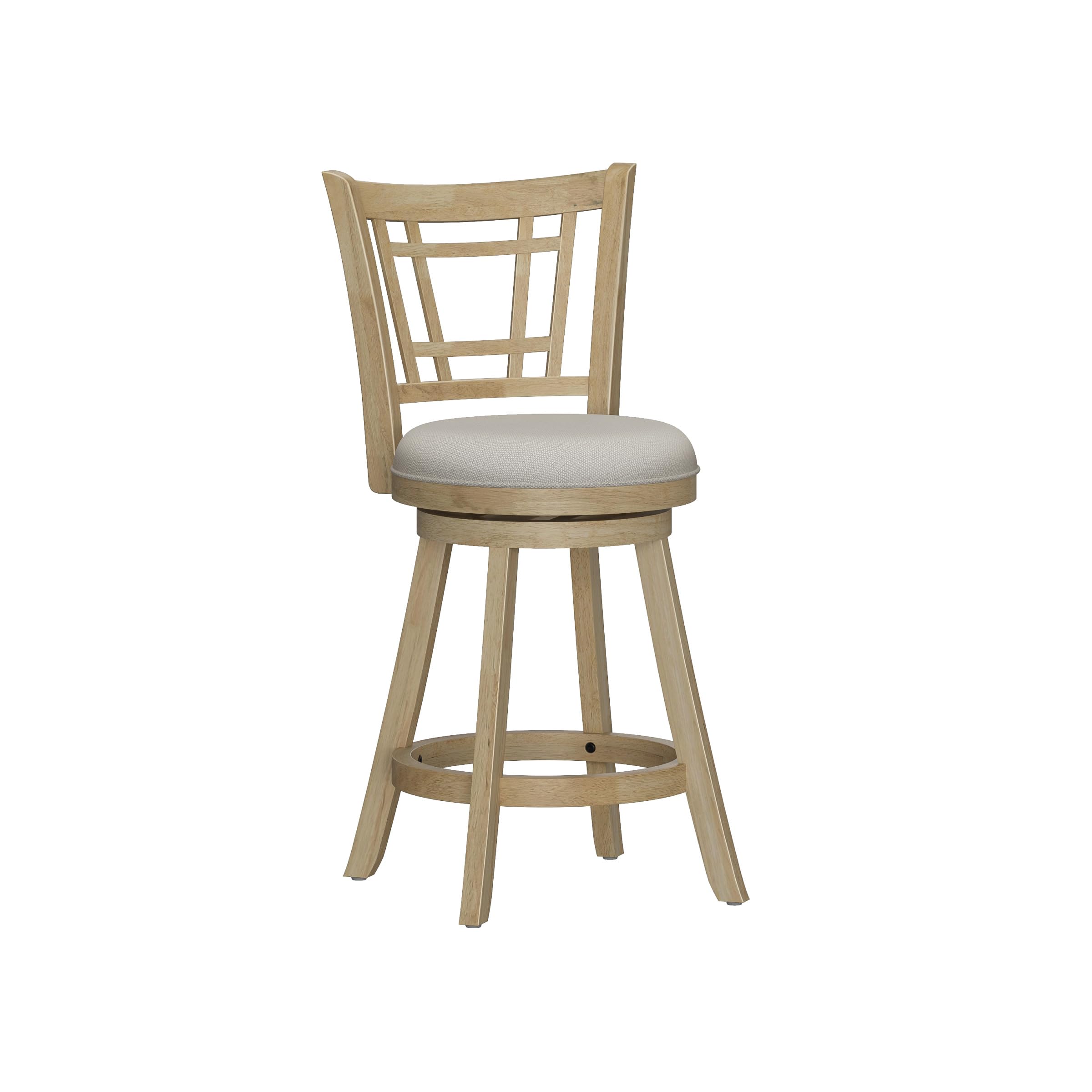 Hillsdale Fairfox 24.5" Wood Swivel Counter Height Stool, Natural Image