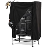 Perfitel Universal Bird Cage Cover Black Good Night Blackout Birdcage Cover | Durable Breathable Washable Material, Create Quiet Environmente