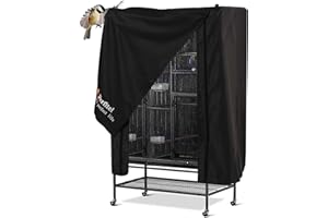 Perfitel Universal Bird Cage Cover(Black) Good Night Birdcage Cover Black-Out Birdcage Cover Durable Breathable Washable Mate