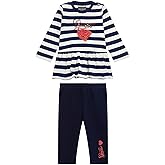 GUESS baby-girls Long Sleeve T-shirt and Knit Denim Pant Set