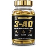 3-AD&reg; Black Series - Patented Adrenal Metabolite for Muscle Strength, Density &amp; Performance - Hardcore Muscle Support - 60 Capsules