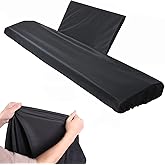 Keyboards Cover, Piano Keyboard Dust Cover 88 Key, Black Piano Music Keyboard Dirt Proof Cover with Music Sheet Stand Cover, Electric/Electronic Keyboard Waterproof Cover, Protective Keyboard Cover