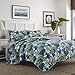 Tommy Bahama - Queen Quilt Set, Reversible Cotton Bedding with Matching Shams, Breathable Bedding Set for All Seasons (Southern Breeze Dark Blue, Queen)