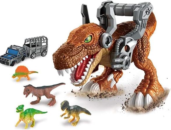 Amazon Konrev 恐竜 おもちゃ ティラノサウルス ジュラシック ワールド タクシーカー 動く 動物モデル 恐竜コレクション 子供おもちゃ 定番おもちゃ 誕生日ギフト 祝いプレゼント 6歳以上使用 ロボット 子ども向けフィギュア おもちゃ