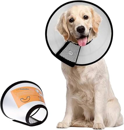 Supet Anti Morsure Protection Cône Collerettes Pour Chien Chat De Chiot Collier Blessure Protecteur De Cône De Cou Réglable Plastique Souple Doux