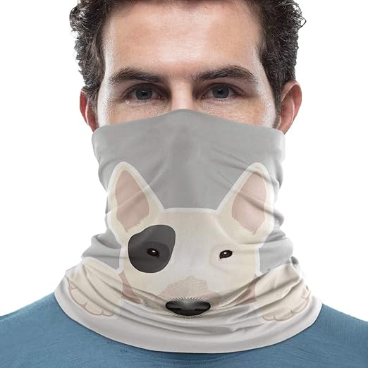 Cartoon Bull Terrier Unisex Fashion Quick-Drying Microfiber Headdress Outdoor Magic Scarf Neck Neck Scarf Hooded Scarf Super Soft Handle