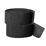 OCD Bargain Crepe Paper Streamer,Black Color, 81