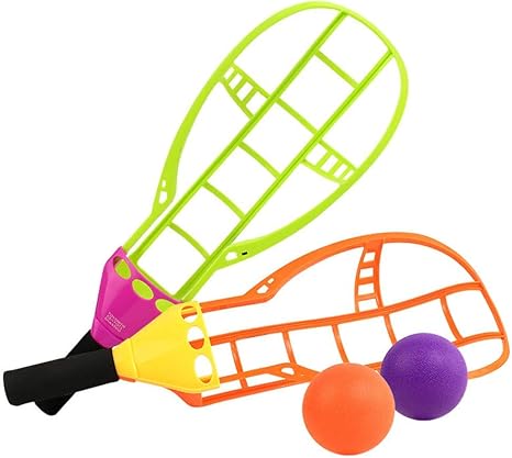 Amazon ボールqunqene 4ピーススクープボールセットの起動とキャッチボールトラックボールスポーツゲーム屋外裏庭ボール投げるおもちゃ3に12歳の子供 ベビー用ボール おもちゃ