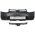 Evan Fischer Front Bumper Cover Kit Compatible With 2006-2008 Honda Civic Primed Coupe For Coupe CAPA