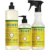 Mrs. MEYER'S Kitchen Set, Dish Soap, Hand Soap, and Multi-Surface Cleaner, 3 CT (Honeysuckle)