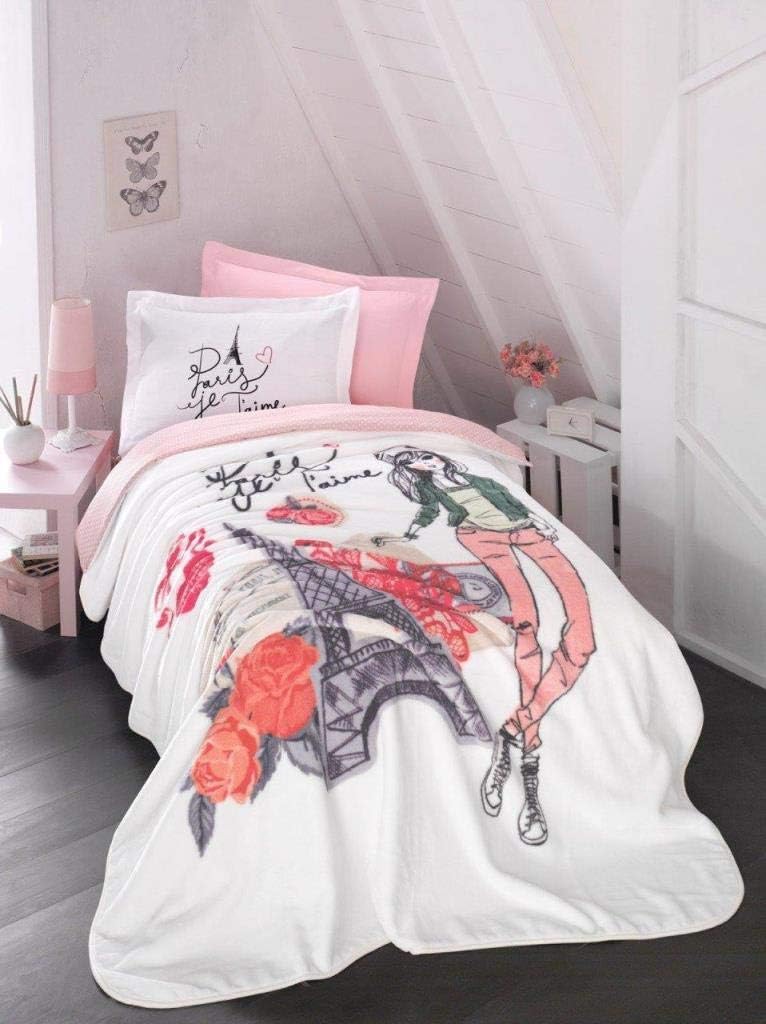 Amour Paris Je T’aime 100% Cotton Duvet Cover Set, Single Size, 3 Pieces