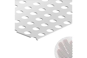 ABJHCAD Perforated Stainless Steel Sheet Perforated Sheet Metal 23.6"x11.8"x0.0375" 304 Stainless Steel Perforated Plate,0.06" Hole