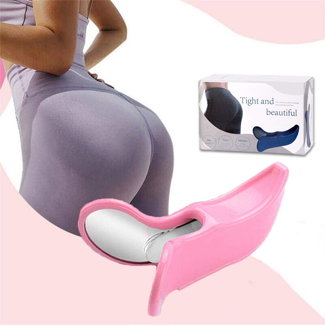Kegel Exerciser, Hip Trainer ，Premium Pelvic Floor Muscle Medial Trainer Hip Trainer Buttocks Lifting Correction Beautiful Buttocks Bladder Control Device Yoga Body Shape Tools for Women (Pink): Sports & Outdoors