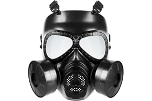 EVEBLESS Airsoft Mask, M50 Airsoft Protective Gas Mask, Full Face Eye Protection Skull Mask with Adjustable Strap for Tactical BB Outdoor Sport Game CS Shooting Movie, Cosplay Costume, Halloween Masquerade