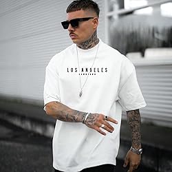 GORGLITTER Men's Crewneck T Shirt Letter Graphic