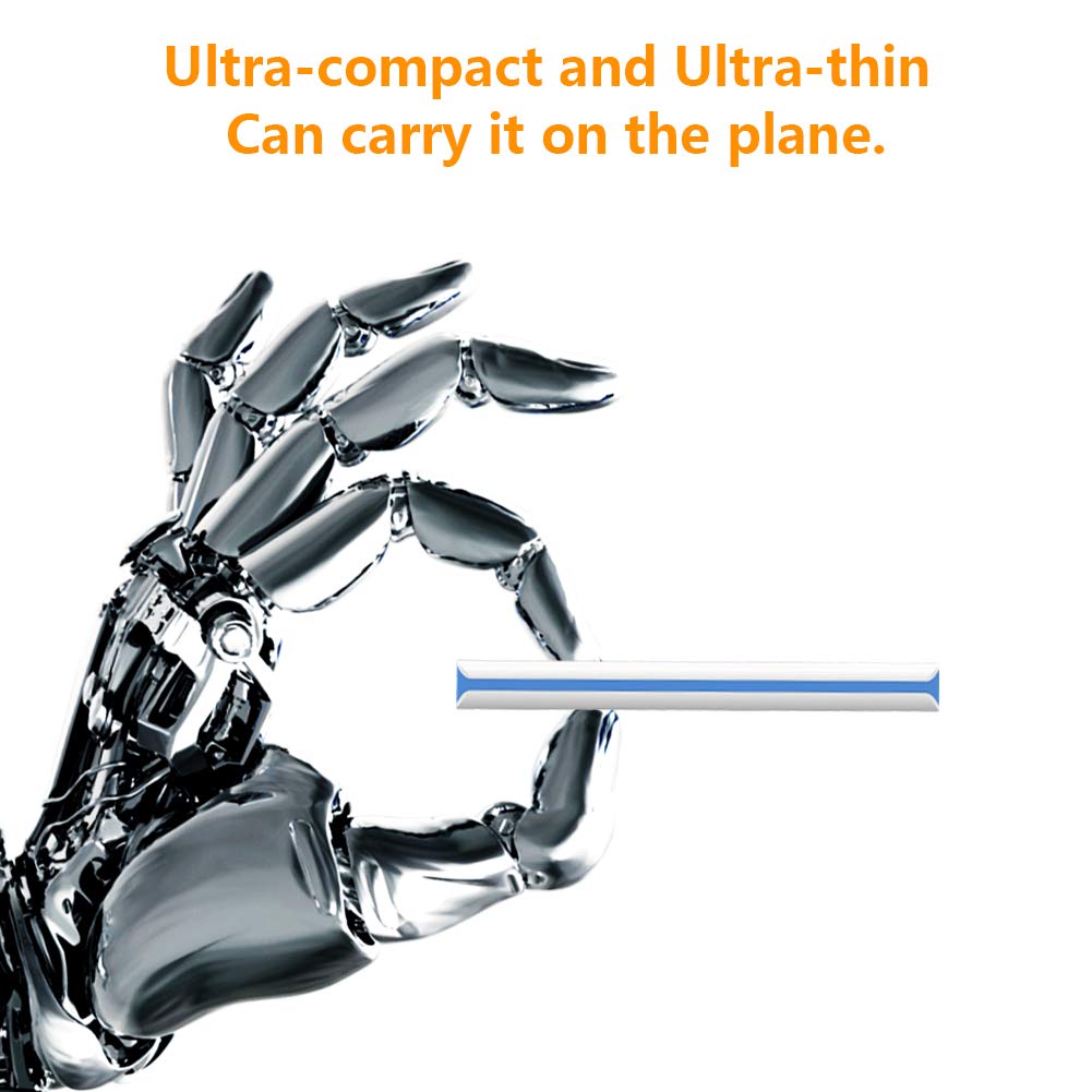 Portable Charger 10000mAh Power Bank with 2 Universal Phone Ring Holder Ultra Compact High-Speed 2 USB Charging Port Wallet Size Charger Compatible for iPhone Xs Max/XR/X/8/8P/7P and More (Blue)