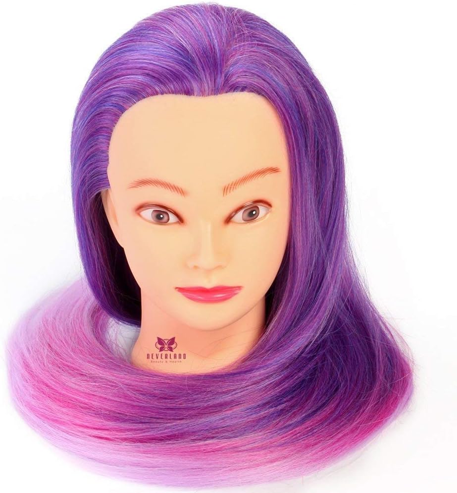 Training Head, Neverland 26″ Hairdressing Stying Head, 100 Synthetic