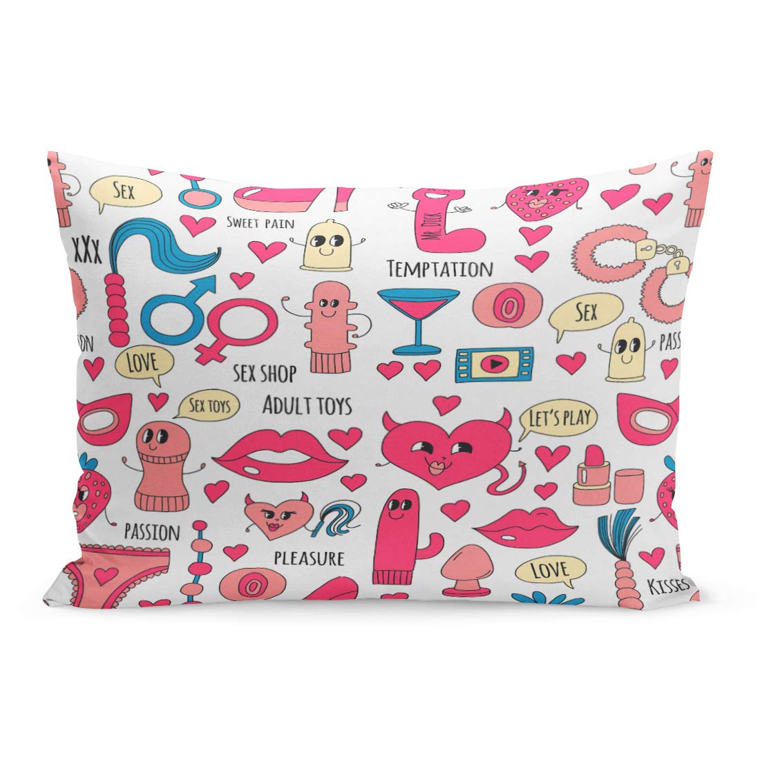 Amazon Com Semtomn Throw Pillow Covers Doodle Humorous Sextoys