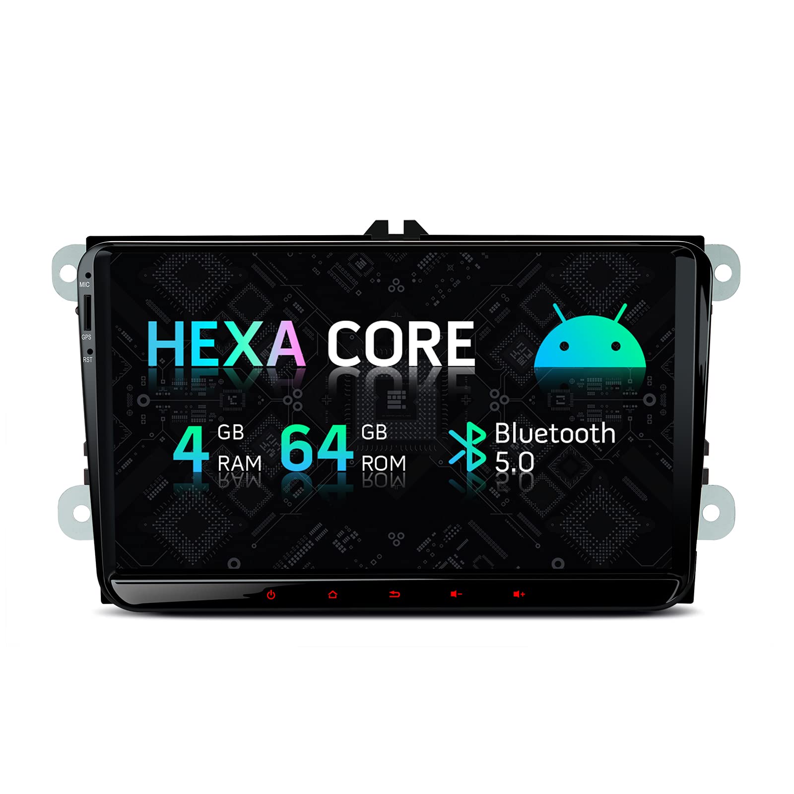 XTRONS 9" Android 10 Car Stereo Radio Multimedia Player Hexa Core 4G+64G ROM Head Unit Built-in DSP CarAutoPlay GPS Navigation Bluetooth 5.0 Supports HDMI Output WiFi DAB+ DVR OBD2 for VW Seat Skoda